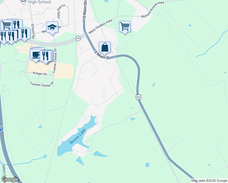 map of restaurants, bars, coffee shops, grocery stores, and more near 585 Panzeretta Drive in Walton