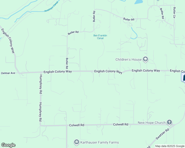 map of restaurants, bars, coffee shops, grocery stores, and more near 5738 English Colony Way in Penryn