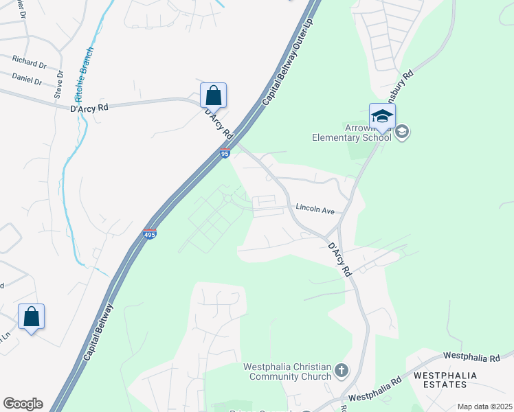 map of restaurants, bars, coffee shops, grocery stores, and more near 8926 Elk Avenue in Glenarden