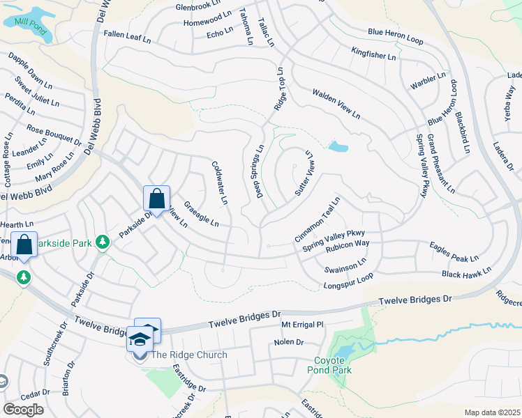 map of restaurants, bars, coffee shops, grocery stores, and more near 1998 Deep Springs Lane in Lincoln