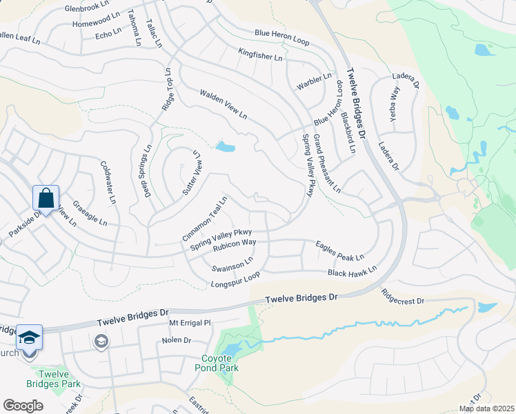 map of restaurants, bars, coffee shops, grocery stores, and more near 2486 Loon Lake Lane in Lincoln