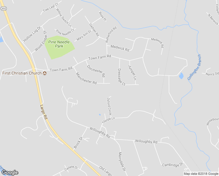 map of restaurants, bars, coffee shops, grocery stores, and more near 14105 Manchester Road in Upper Marlboro