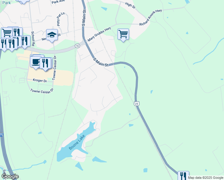 map of restaurants, bars, coffee shops, grocery stores, and more near 308 Eclipse Drive in Walton