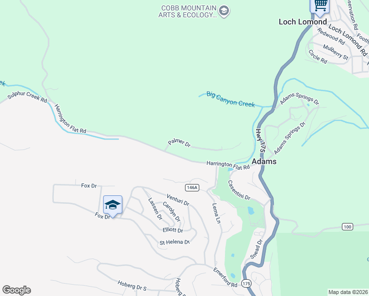 map of restaurants, bars, coffee shops, grocery stores, and more near 9715 Palmer Drive in Cobb