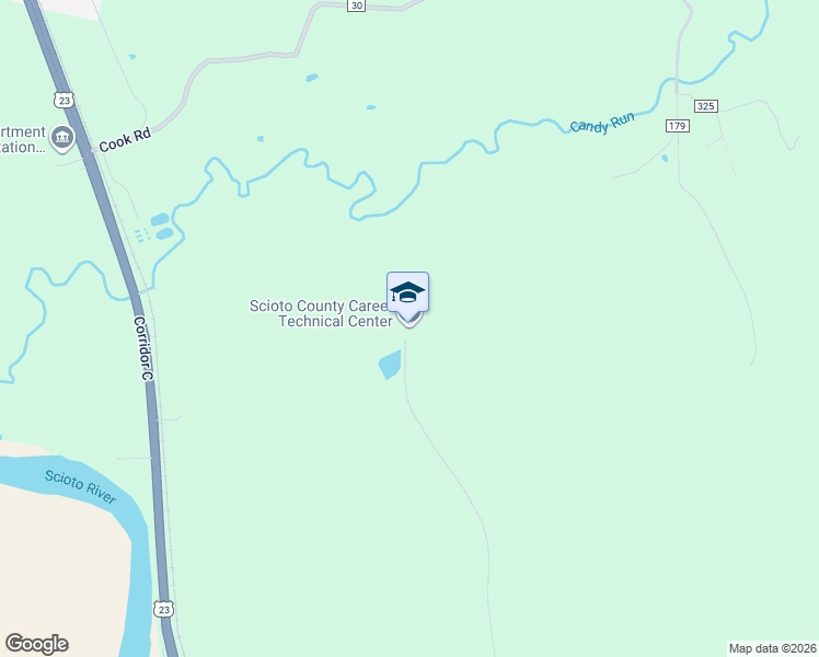map of restaurants, bars, coffee shops, grocery stores, and more near 951 Vern Riffe Drive in Lucasville