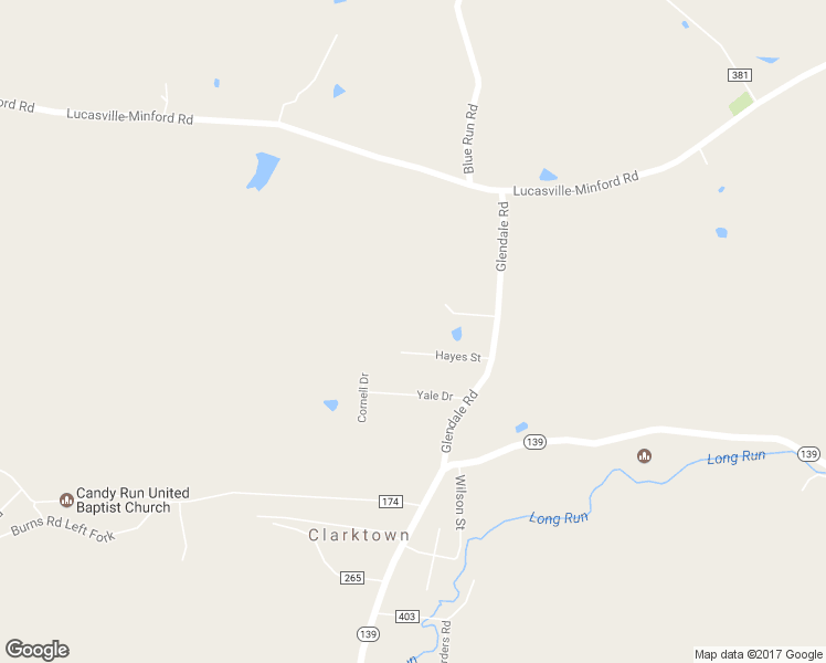 map of restaurants, bars, coffee shops, grocery stores, and more near 164 Hayes Street in Minford