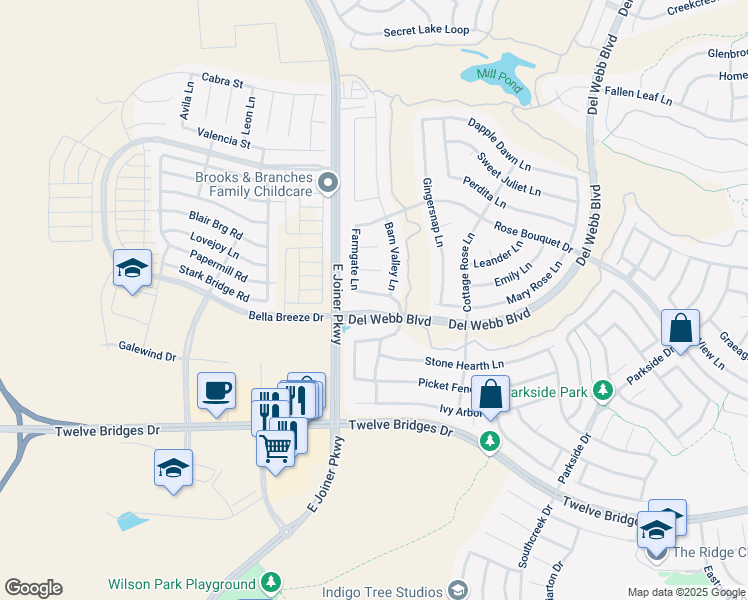 map of restaurants, bars, coffee shops, grocery stores, and more near 383 Shepherds Court in Lincoln