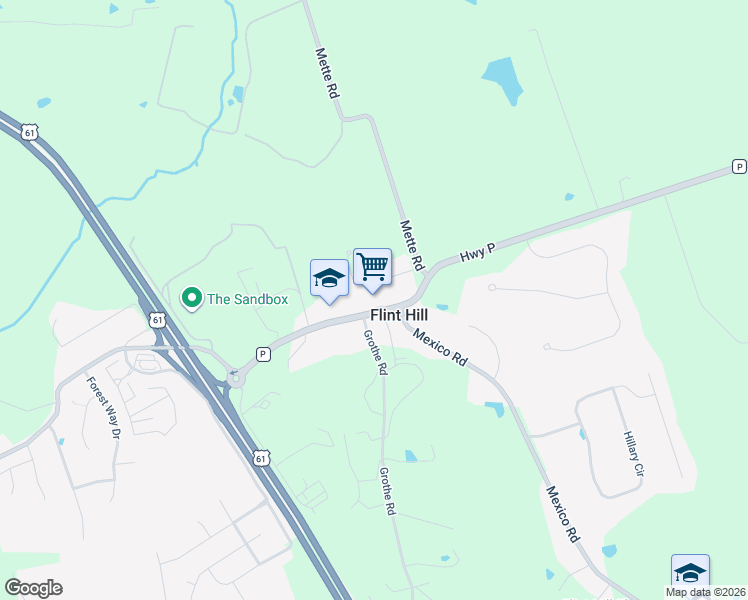 map of restaurants, bars, coffee shops, grocery stores, and more near 5023 Highway P in Wentzville