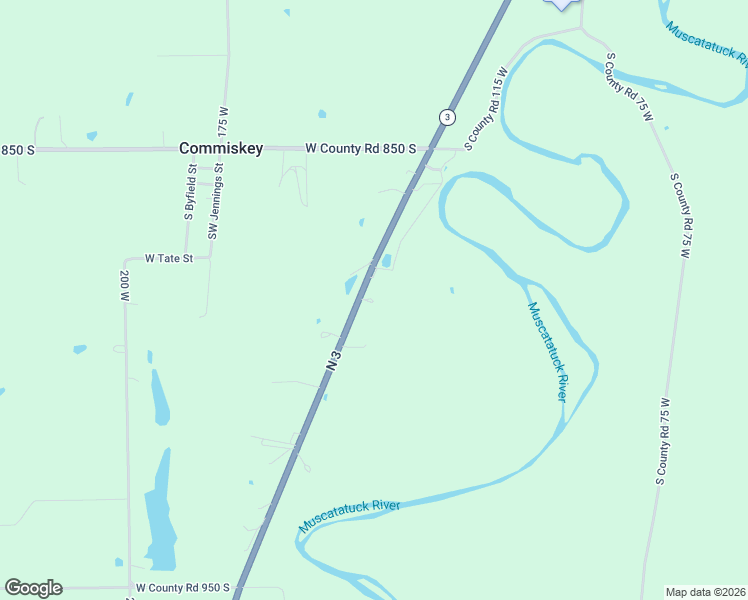 map of restaurants, bars, coffee shops, grocery stores, and more near 8800 Indiana 3 in Commiskey