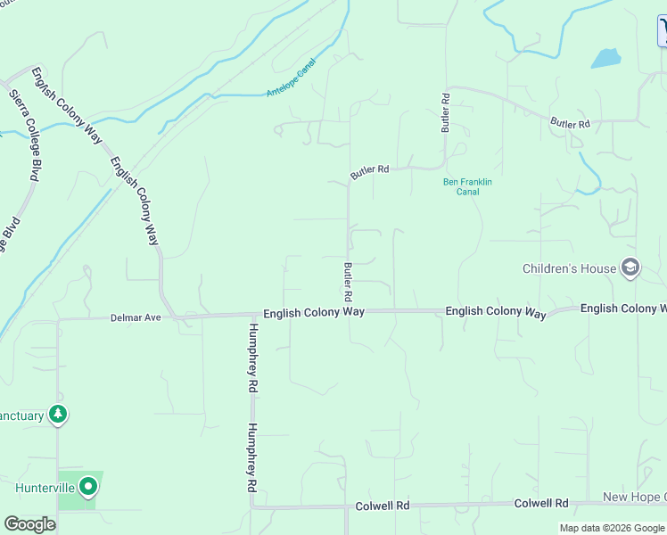 map of restaurants, bars, coffee shops, grocery stores, and more near 5407 Butler Road in Penryn
