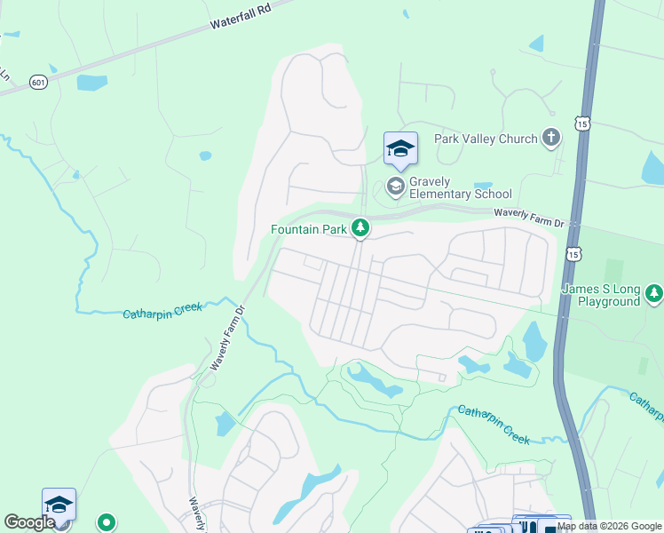 map of restaurants, bars, coffee shops, grocery stores, and more near 15536 Fog Mountain Circle in Haymarket