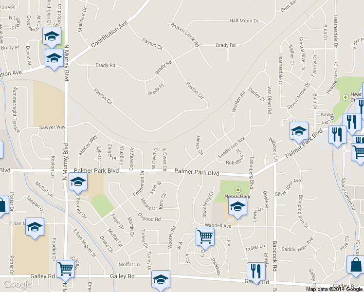 map of restaurants, bars, coffee shops, grocery stores, and more near 1622 Vasquez Circle in Colorado Springs