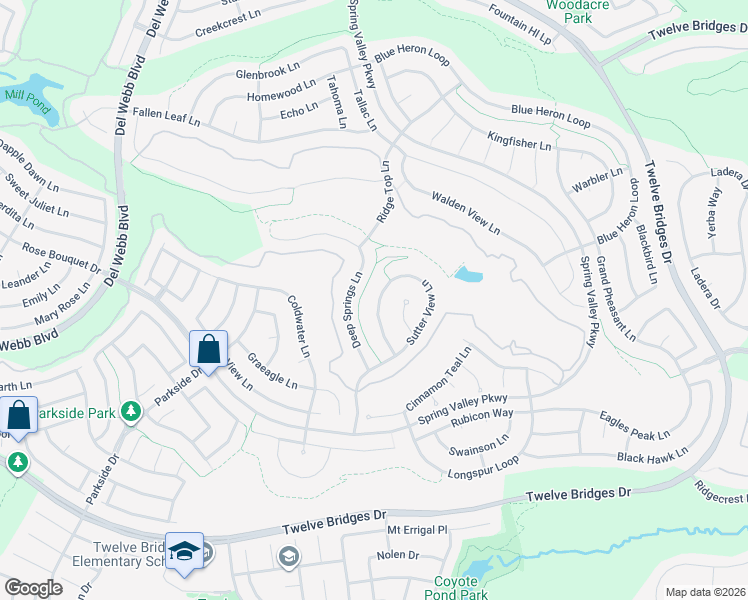 map of restaurants, bars, coffee shops, grocery stores, and more near 2365 Sutter View Lane in Lincoln
