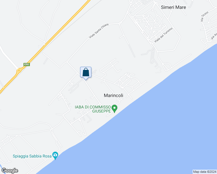 map of restaurants, bars, coffee shops, grocery stores, and more near 3A Villaggio Eucaliptus in Marincoli