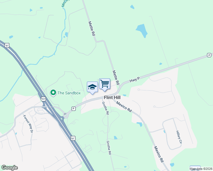 map of restaurants, bars, coffee shops, grocery stores, and more near 5023 Highway P in Wentzville