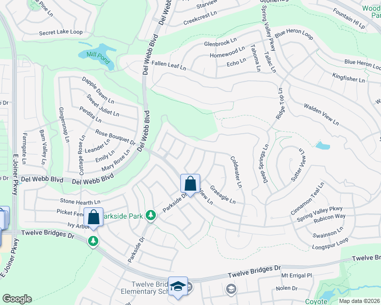 map of restaurants, bars, coffee shops, grocery stores, and more near 1860 Duckhorn Lane in Lincoln