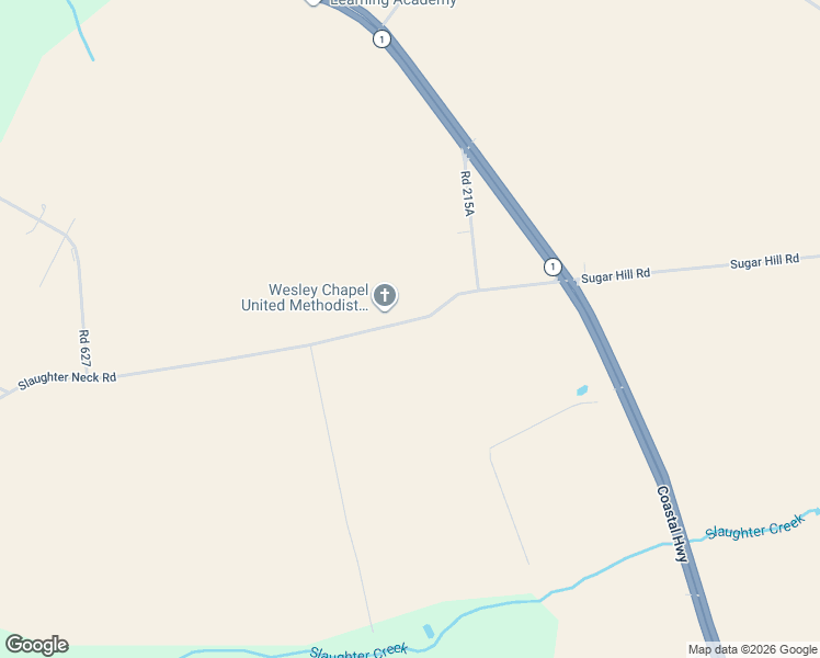 map of restaurants, bars, coffee shops, grocery stores, and more near 23142 Slaughter Neck Road in Lincoln