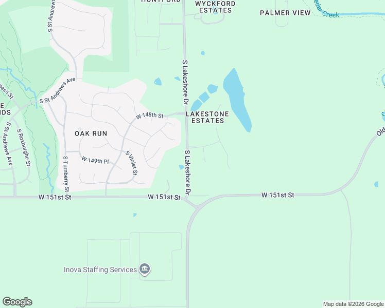 map of restaurants, bars, coffee shops, grocery stores, and more near 2705 West 150th Street in Olathe