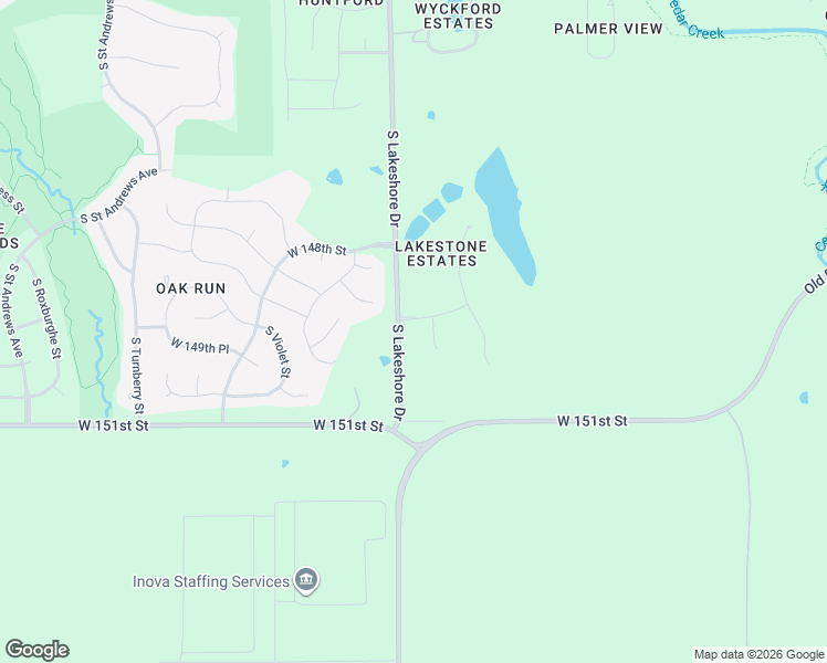 map of restaurants, bars, coffee shops, grocery stores, and more near 2705 West 150th Street in Olathe