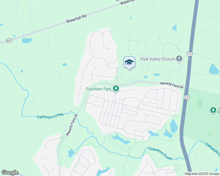 map of restaurants, bars, coffee shops, grocery stores, and more near 15308 Turning Leaf Place in Haymarket