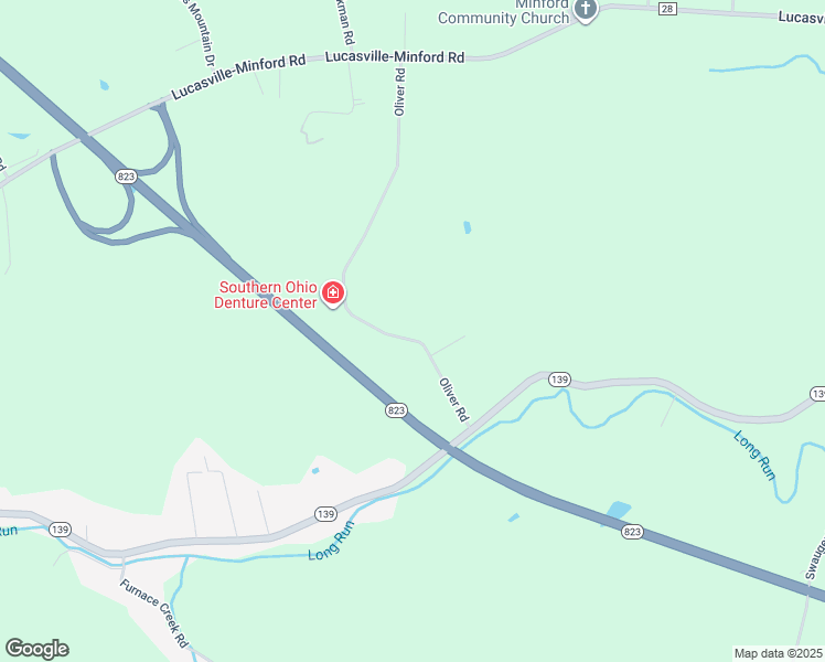 map of restaurants, bars, coffee shops, grocery stores, and more near 276 Oliver Road in Minford