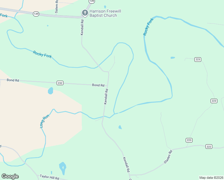 map of restaurants, bars, coffee shops, grocery stores, and more near 740 Kendall Road in Minford