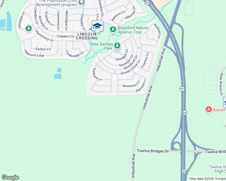 map of restaurants, bars, coffee shops, grocery stores, and more near 1313 Woodford Lane in Lincoln