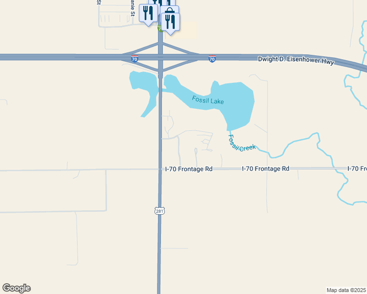 map of restaurants, bars, coffee shops, grocery stores, and more near 1724-1732 Jayhawk Ln in Russell
