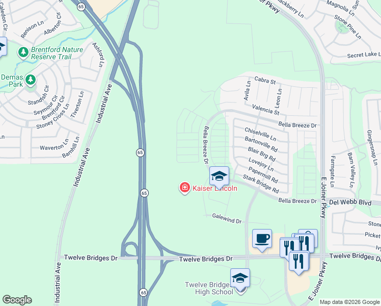 map of restaurants, bars, coffee shops, grocery stores, and more near 1900 Dresden Drive in Lincoln