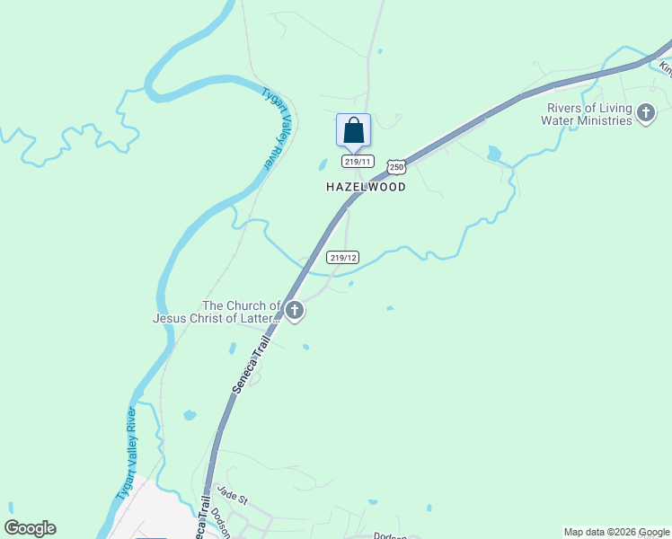map of restaurants, bars, coffee shops, grocery stores, and more near South H Wood Road in Randolph County