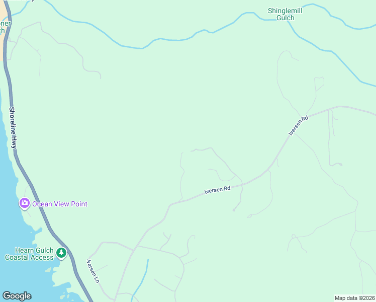 map of restaurants, bars, coffee shops, grocery stores, and more near 46320 Iversen Road in Point Arena
