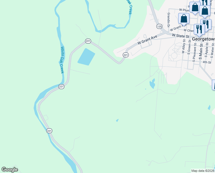 map of restaurants, bars, coffee shops, grocery stores, and more near in Georgetown