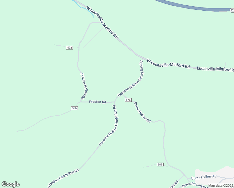 map of restaurants, bars, coffee shops, grocery stores, and more near 2431 Huston Hollow-Candy Run Road in Lucasville