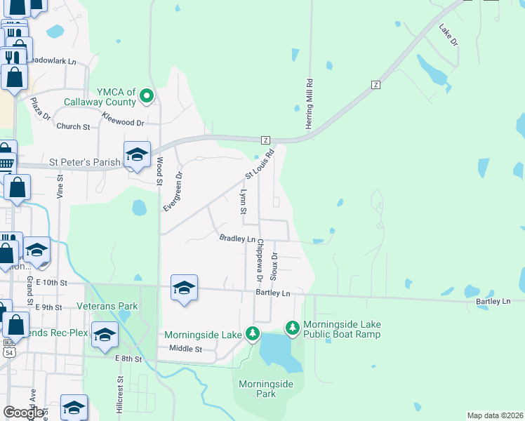 map of restaurants, bars, coffee shops, grocery stores, and more near 1200 Lane Street in Fulton