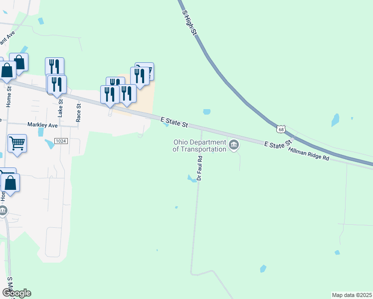map of restaurants, bars, coffee shops, grocery stores, and more near 8065 Doctor Faul Road in Georgetown