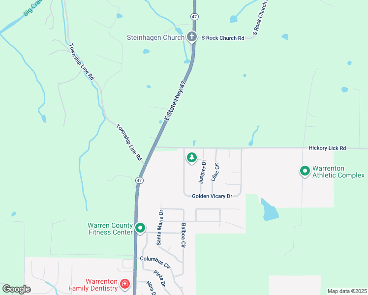 map of restaurants, bars, coffee shops, grocery stores, and more near 1900 Hickory Lick Road in Warrenton