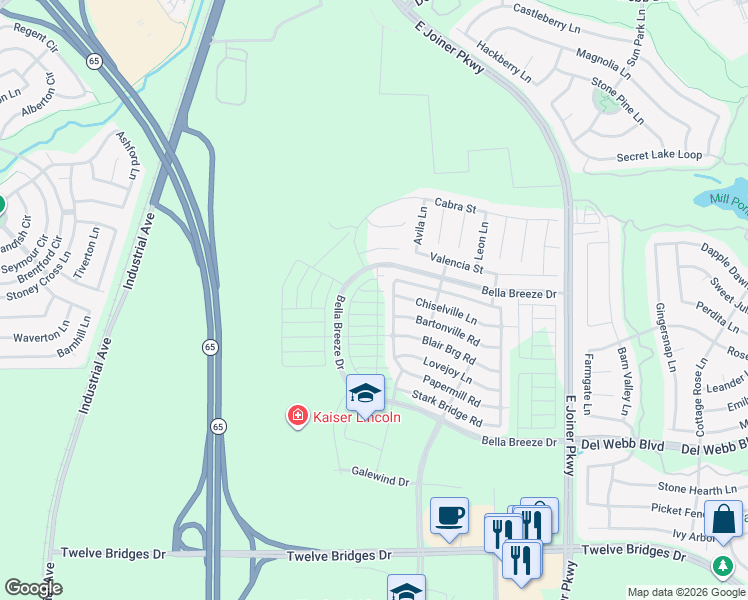 map of restaurants, bars, coffee shops, grocery stores, and more near 392 River Street in Lincoln