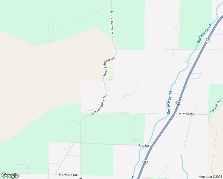 map of restaurants, bars, coffee shops, grocery stores, and more near 14170 Happy Hollow Road in Orchard City