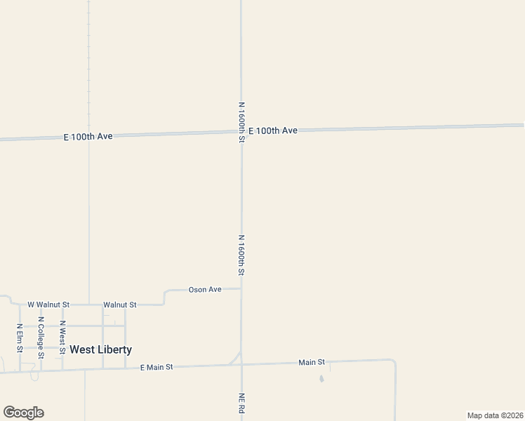 map of restaurants, bars, coffee shops, grocery stores, and more near 774 North 1600th Street in West Liberty