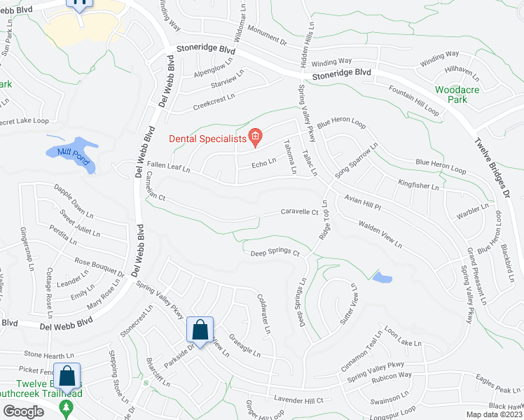 map of restaurants, bars, coffee shops, grocery stores, and more near 2140 Caravelle Court in Lincoln