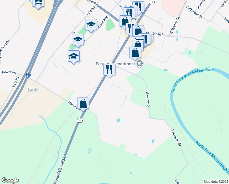 map of restaurants, bars, coffee shops, grocery stores, and more near 220 Lora Drive in Woodstock