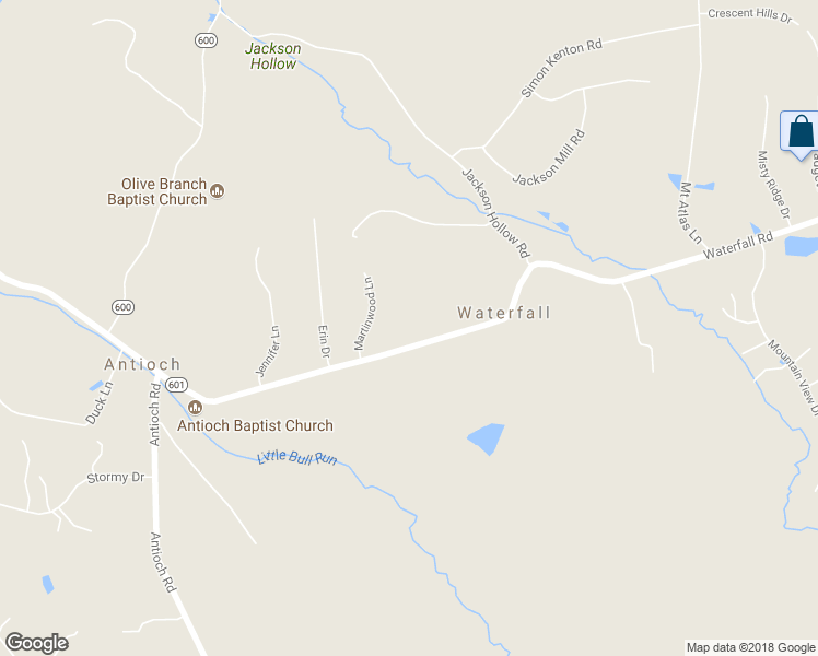 map of restaurants, bars, coffee shops, grocery stores, and more near 16380 Waterfall Road in Haymarket