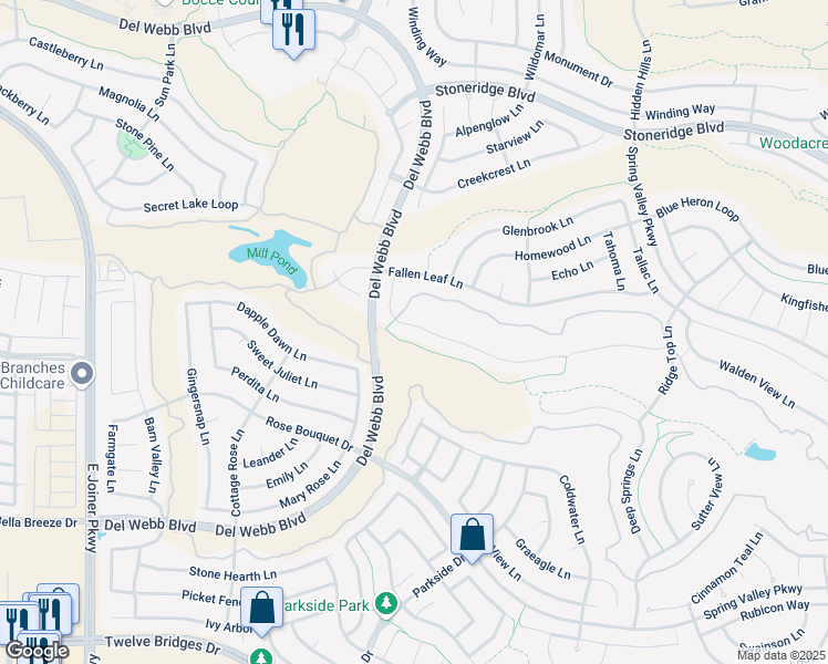 map of restaurants, bars, coffee shops, grocery stores, and more near 1667 Carnelian Court in Lincoln
