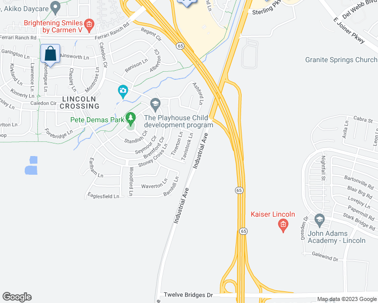 map of restaurants, bars, coffee shops, grocery stores, and more near 1259 Tavistock Lane in Lincoln