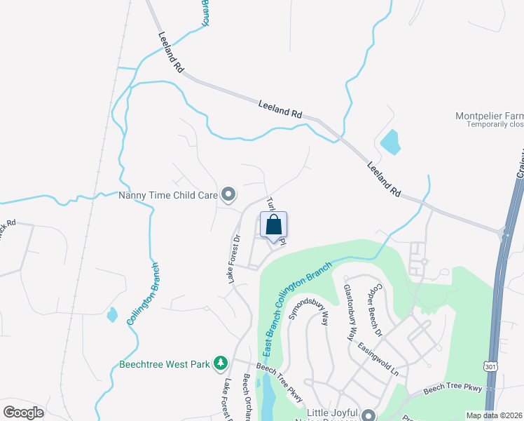 map of restaurants, bars, coffee shops, grocery stores, and more near 2109 Congresbury Place in Upper Marlboro