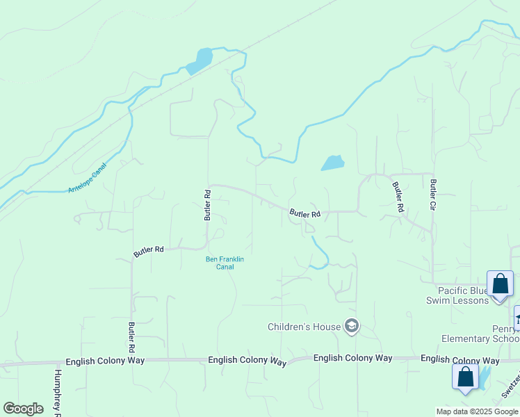 map of restaurants, bars, coffee shops, grocery stores, and more near 5980 Butler Road in Penryn