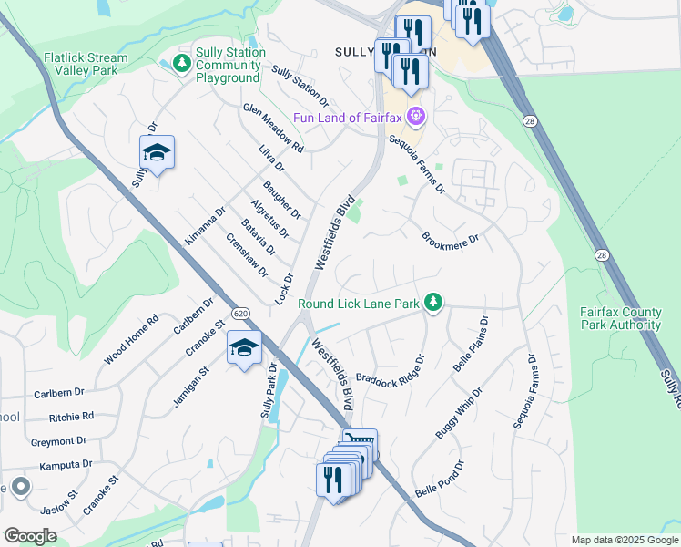 map of restaurants, bars, coffee shops, grocery stores, and more near 14436 North Slope Street in Centreville