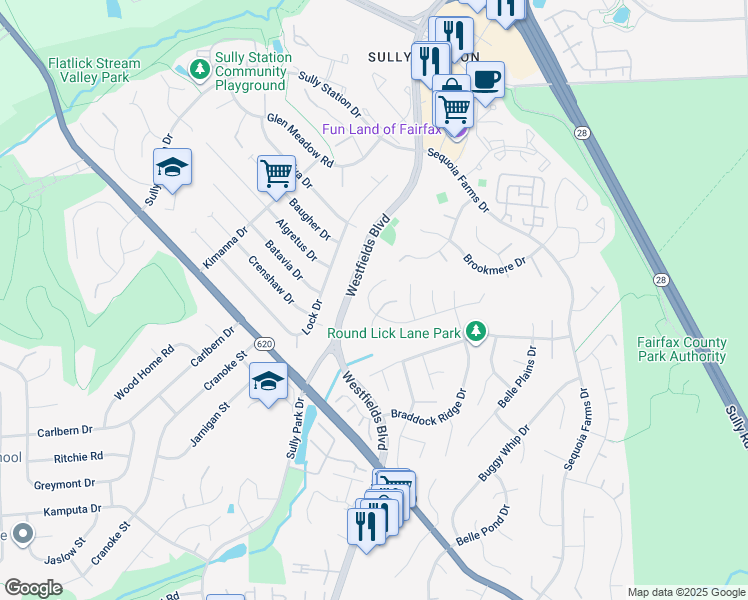 map of restaurants, bars, coffee shops, grocery stores, and more near 14436 North Slope Street in Centreville
