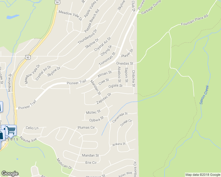 map of restaurants, bars, coffee shops, grocery stores, and more near 1606 Oglala Street in South Lake Tahoe