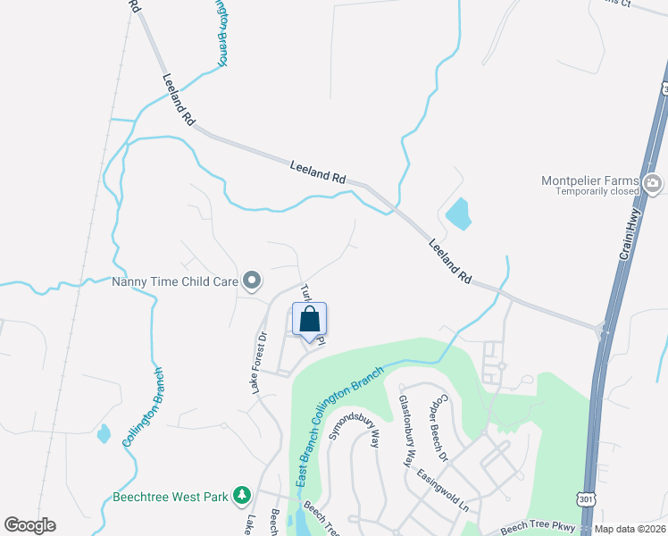 map of restaurants, bars, coffee shops, grocery stores, and more near 2000 Lake Forest Drive in Upper Marlboro